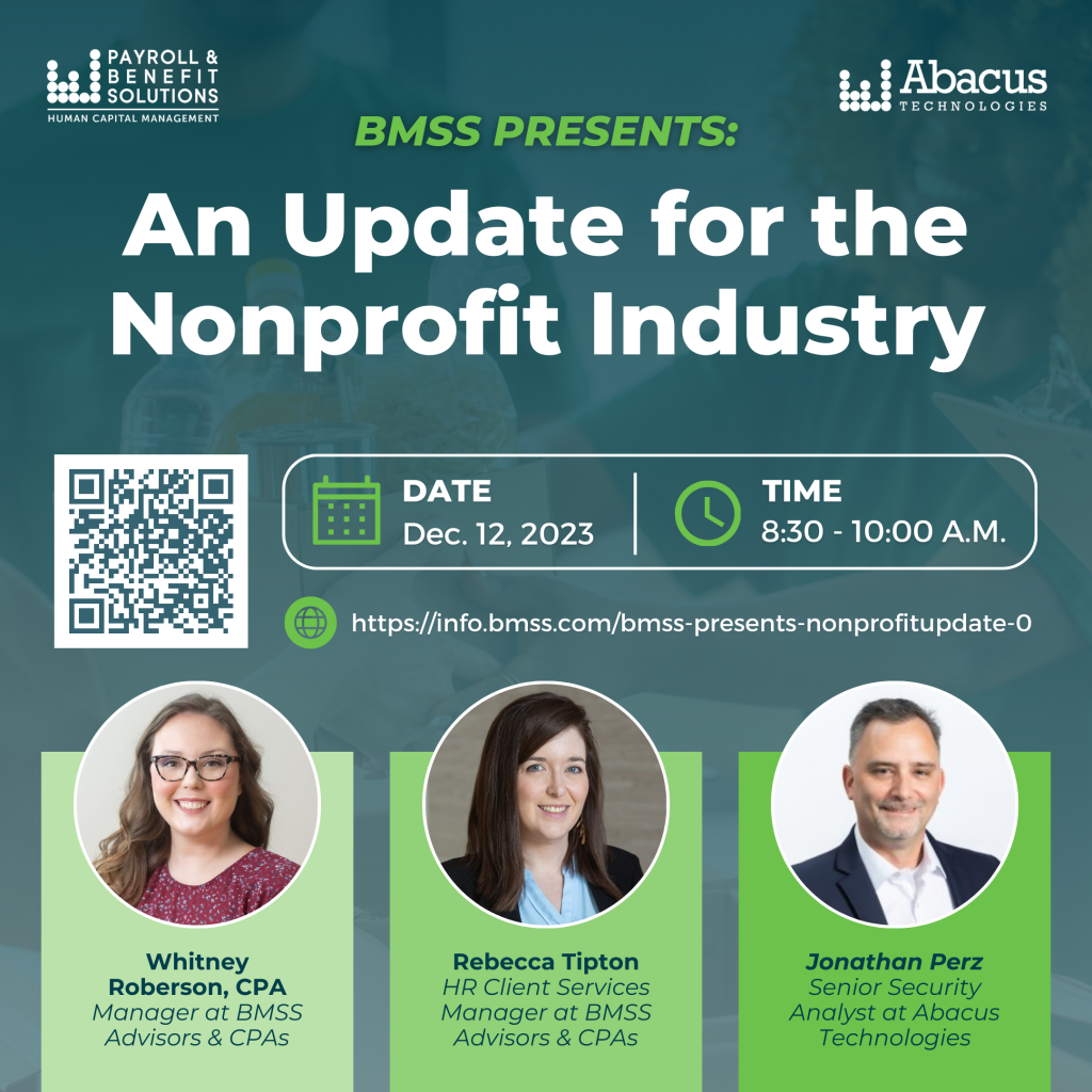 An Update for the nonprofit industry
